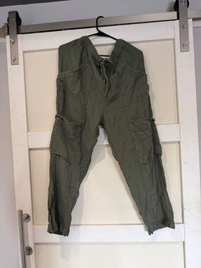 Free People Olive Utility Cargo Joggers